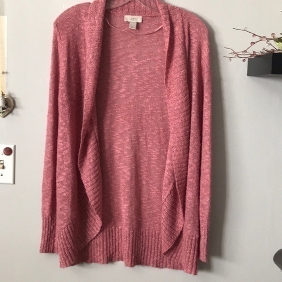 Loft pink open cardigan size Small, used - Picture 10 of 12
